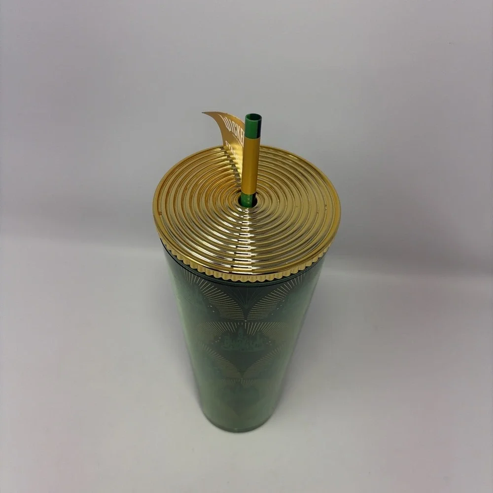 Starbucks - Wicked Emerald City Gold Green Tumbler - NEW - Wizard of Oz 24 OZ